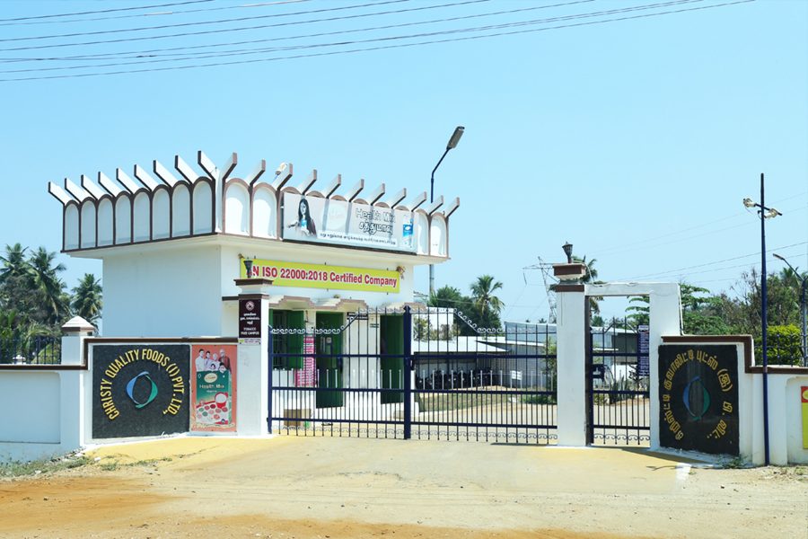 Christy Quality Foods factory gate, Chithode, Erode — ISO 22000:2018 certified